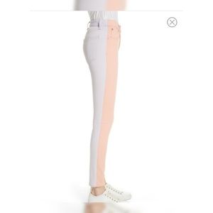 Rag & bone peach/lilac high waisted skinny jeans